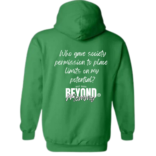 Clearly Stated....No Limit on My Potential Hoodie (white script)