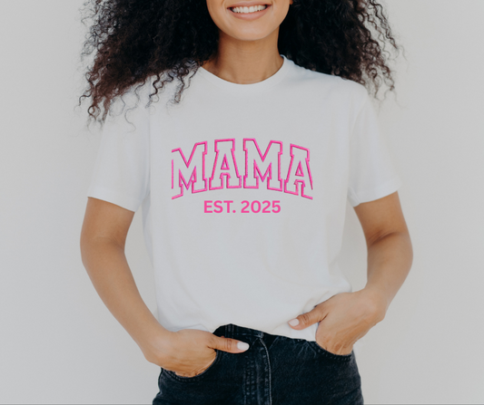Show Your Role Family Embroidered Border Stitched T-shirt
