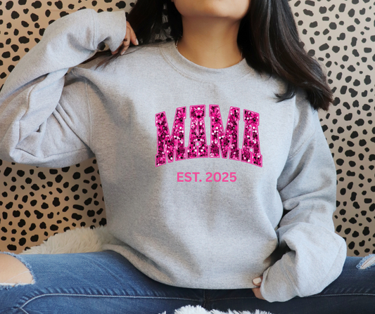 Embroidered Glittered Applique Family Sweatshirt
