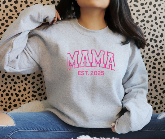 Show Your Role Family Embroidered Border Stitched Sweatshirt