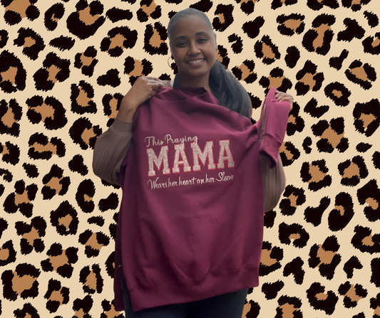 This Praying Mother Wears Her Heart on Her Sleeve