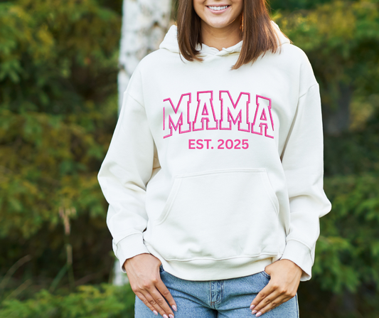 Show Your Role Family Embroidered Border Stitched Hoodie